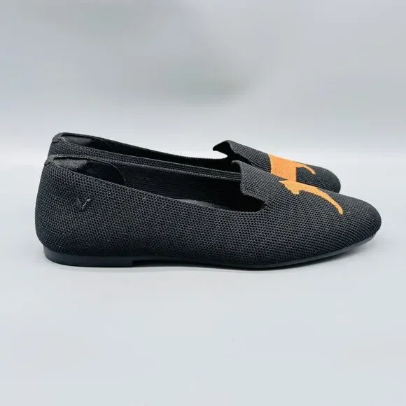 VIVAIA Shoes Womens 7 Black Knit Loafers Slip On Cat Flats Lightweight Comfort - Picture 3 of 11